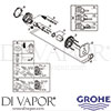 Grohe 24068GL0 Mixer Spare Tech Diagram