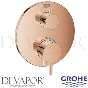Grohe 24135DA3 Atrio Thermostatic Shower Mixer 2 Outlets w/ Integrated Shut Off/Diverter Valve Spare Parts
