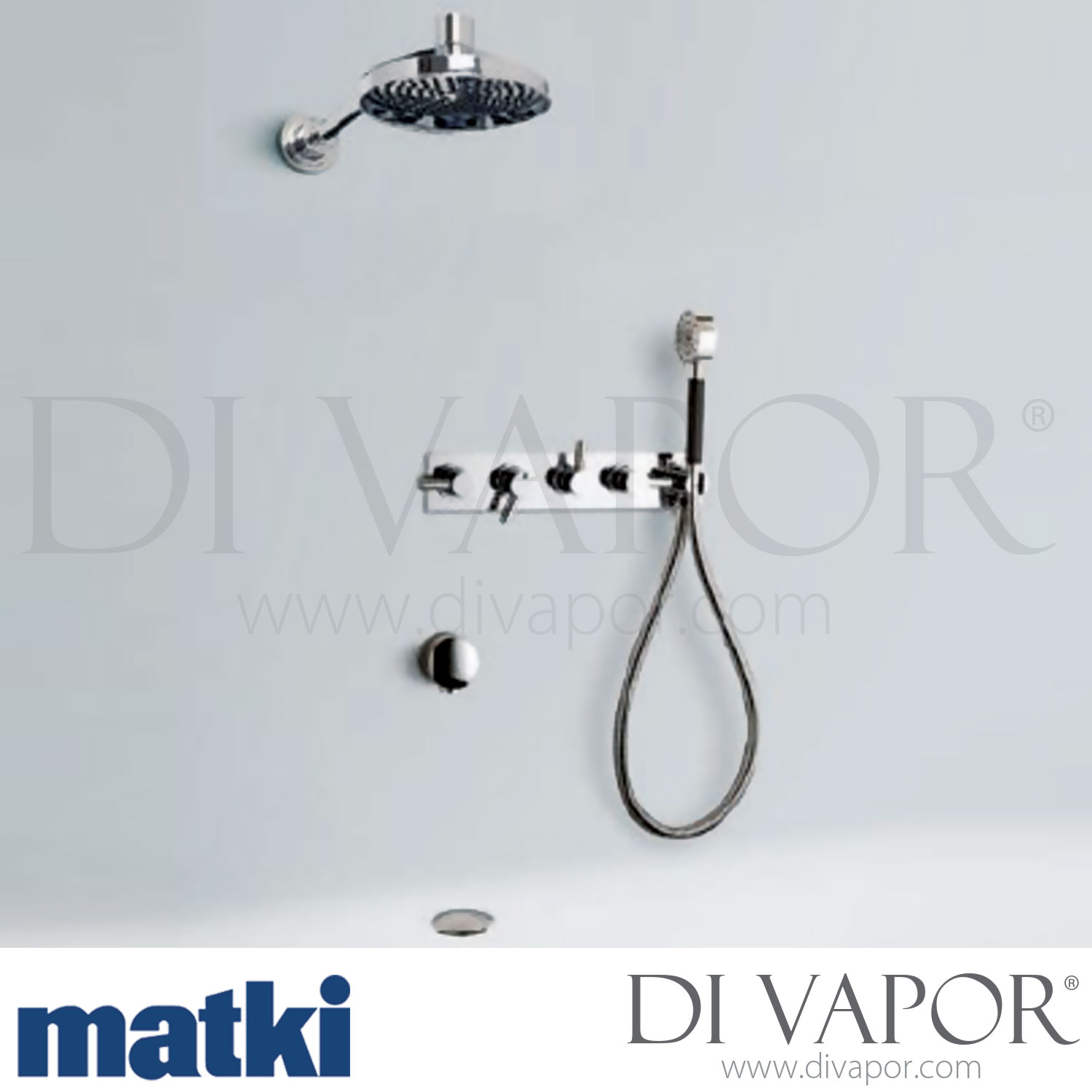 Matki 2416 Absolute Triple Outlet Thermostatic Shower Mixer, Shower