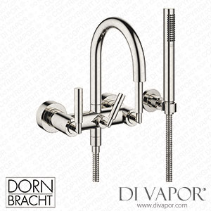 Dornbracht Tara Bath Mixer for Wall Mounting with Hand Shower Set - Platinum 25 133 882-08 Spare Parts