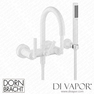 Dornbracht Tara Bath Mixer for Wall Mounting with Hand Shower Set - Matte White 25 133 882-10 Spare Parts