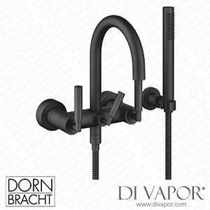 Dornbracht Tara Bath Mixer for Wall Mounting with Hand Shower Set - Matte Black 25 133 882-33 Spare Parts
