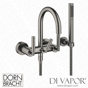 Dornbracht Tara Bath Mixer for Wall Mounting with Hand Shower Set - Brushed Dark Platinum 25 133 882-99 Spare Parts