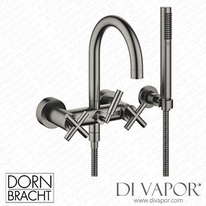 Dornbracht Tara Bath Mixer for Wall Mounting with Hand Shower Set - Brushed Dark Platinum 25 133 892-99 Spare Parts