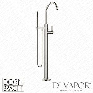 Dornbracht Vaia Single-Lever Bath Mixer with Stand Pipe for Free-Standing Assembly with Hand Shower Set - Brushed Platinum 25 863 809-06 Spare Parts