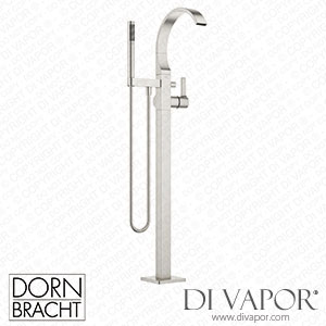 Dornbracht Cyo Single-Lever Bath Mixer with Stand Pipe for Free-Standing Assembly with Hand Shower Set - Brushed Platinum 25 863 811-06 Spare Parts