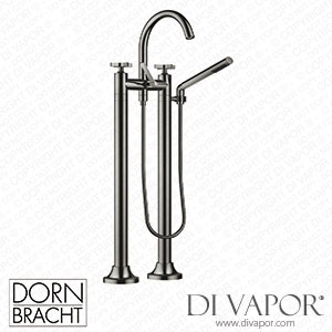 Dornbracht Vaia Two-Hole Bath Mixer for Free-Standing Assembly with Hand Shower Set - Platinum 25 943 809-08 Spare Parts