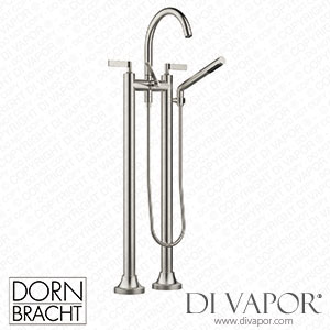Dornbracht Vaia Two-Hole Bath Mixer for Free-Standing Assembly with Hand Shower Set - Brushed Platinum 25 943 819-06 Spare Parts
