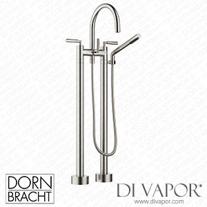 Dornbracht Tara Two-Hole Bath Mixer for Free-Standing Assembly with Hand Shower Set - Brushed Platinum 25 943 882-06 Spare Parts