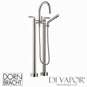 Dornbracht Tara Two-Hole Bath Mixer for Free-Standing Assembly with Hand Shower Set - Platinum 25 943 882-08 Spare Parts