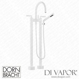 Dornbracht Tara Two-Hole Bath Mixer for Free-Standing Assembly with Hand Shower Set - Matte White 25 943 882-10 Spare Parts