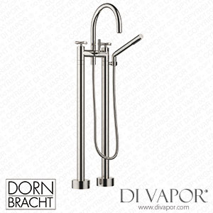 Dornbracht Tara Two-Hole Bath Mixer for Free-Standing Assembly with Hand Shower Set - Platinum 25 943 892-08 Spare Parts