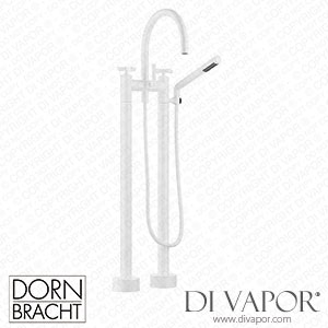 Dornbracht Tara Two-Hole Bath Mixer for Free-Standing Assembly with Hand Shower Set - Matte White 25 943 892-10 Spare Parts