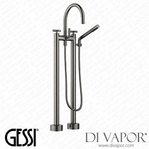 Dornbracht Tara Two-Hole Bath Mixer for Free-Standing Assembly with Hand Shower Set - Brushed Dark Platinum 25 943 892-99 Spare Parts