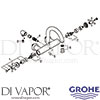 Grohe 25010003 GEN1 Mixer Spare Tech Diagram