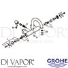 Grohe 25010003 Mixer Spare Tech Diagram