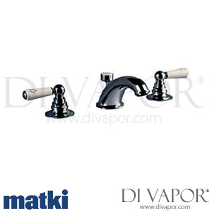 Matki 2502CP Invincible Three Hole Basin Mixer Tap with Ceramic Levers Spare Parts