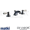 Matki 2502CP Invincible Three Hole Basin Mixer Tap with Ceramic Levers Spare Parts