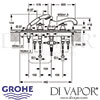 Grohe Sinfonia 4-Hole Bath Shower Combination Dimensions