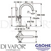 Grohe 25044003 GEN2 Mixer Spare Diagram