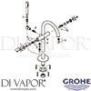 Grohe 25044003 Mixer Spare Tech Diagram