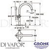 Grohe 25044AL3 GEN1 Mixer Spare Tech Diagram