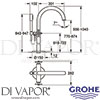 Grohe 25044AL3 Mixer Spare Tech Diagram