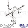 Grohe 25044DC3 Mixer Spare Tech Diagram