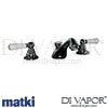Matki 2504CP Invincible Three Hole Basin Mixer Tap with Low Level Spout Spare Parts