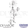 Grohe 25105 Mixer Spare Tech Diagram