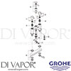 Grohe 25109 Mixer Spare Tech Diagram