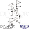 Grohe 25132002 Spare Diagram