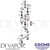 Grohe 25133003 Mixer Spare Tech Diagram