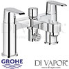 Grohe Eurodisc Cosmopolitan 2-Handled Bath and Shower Mixer Spare Parts