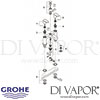 Grohe Eurodisc Cosmopolitan 2-Handled Bath and Shower Mixer Spares