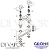 Grohe 25146001 Spare Tech Diagram