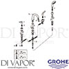 Grohe 25164000 Spare Tech Diagram