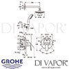 Grohe Eurosmart Cosmopolitan Perfect Shower Set Euphoria Cosmopolitan 180 Dimensions