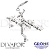 Grohe 25405000 Mixer Spare Tech Diagram