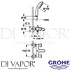 Grohe 2546010A Mixer Spare Diagram