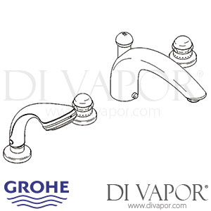 Grohe 25551000 Sentosa Four-Hole Bath Combination (3/4 Inch) Spare Parts