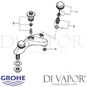 Grohe 25767000 Clova Bath Shower Mixer (3/4 Inch) Spare Parts