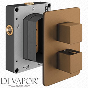 Wickes 257783 Hadleigh Concealed 1 Outlet Square Thermostatic Shower Valve - Brushed Bronze Spare Parts