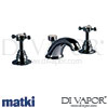 Matki 2602CP Invincible Three Hole Basin Mixer Tap with Cross Heads Spare Parts