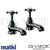 Matki 2603CP Invincible Pair Of Bath Taps with Cross Heads Spare Parts