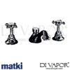 Matki 2604CP Invincible Three Hole Basin Mixer Tap with Low Level Spout Spare Parts