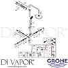 Grohe 26186000 Spare Tech Diagram