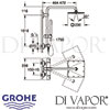 Grohe Euphoria System 230 Shower System Thermostat Dimensions