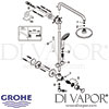 Grohe RetroFit 180 Shower System Diverter for Wall Mounting Spares