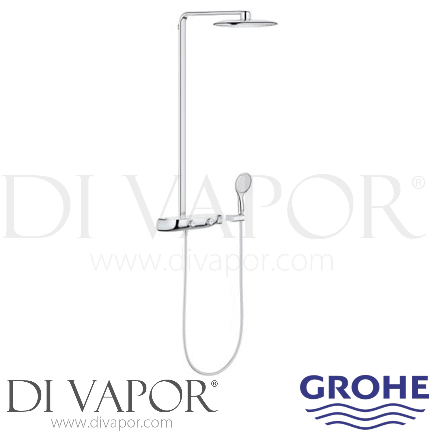 Grohe 26361000 Rainshower SmartControl Shower System with Thermostat